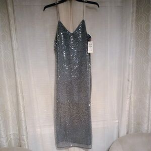Silver Sequin Dress